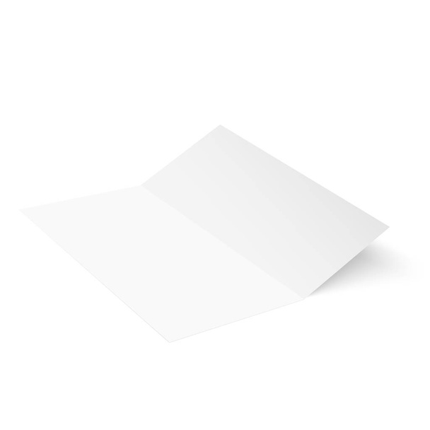 Een vel papier gevouwen in tweeën. Vector - Vector, afbeelding