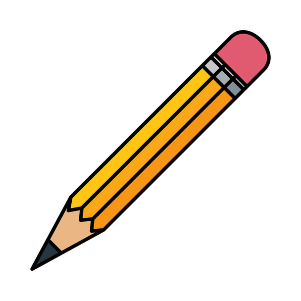pencil school supply isolated icon - Vector, Image
