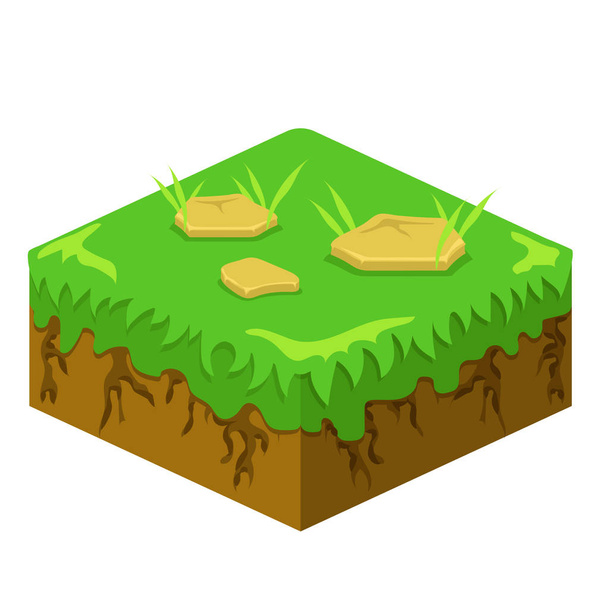 Soil layers vector isometric image - Vector, Image