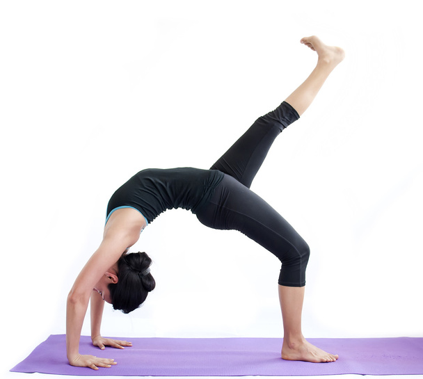 beautiful girl practising yoga - Fotó, kép