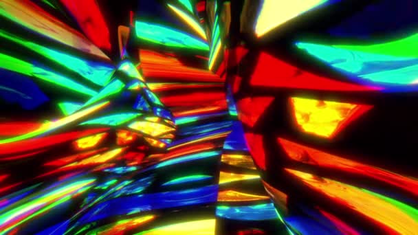 Distorted brilhante abstrato entortado manchado vidro Looping fundo
 - Filmagem, Vídeo