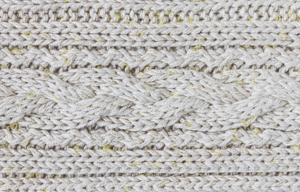 Yellow Knitting Texture or Knitted Textuer Background - Fotografie, Obrázek
