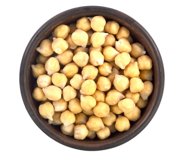 chickpeas in bowl isolated on white background.  - Photo, Image