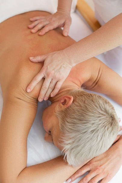 Top view of female hands doing the massage - Photo, image