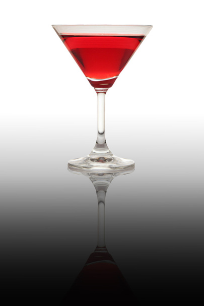 Red Water in a glass. - Photo, image