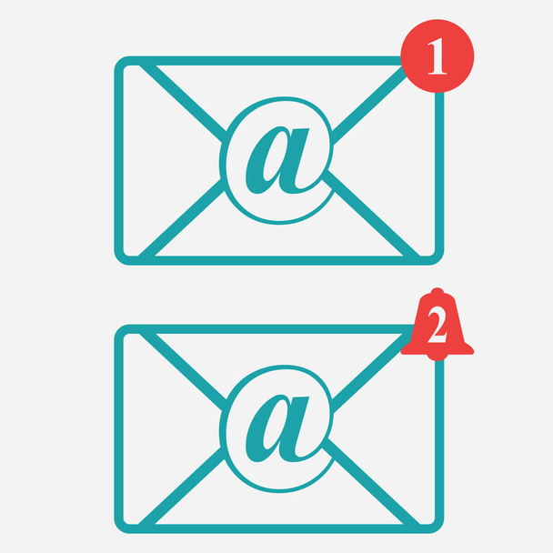 E-mail ikon, borítékok - Vektor, kép