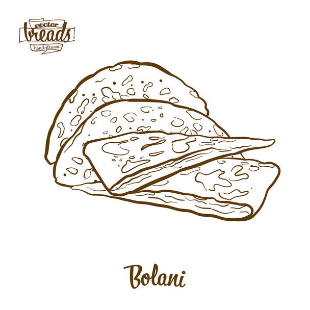 BOLANI brood vector tekening - Vector, afbeelding