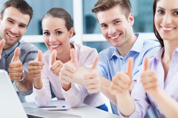 Coworkers showing thumbs up - Photo, Image