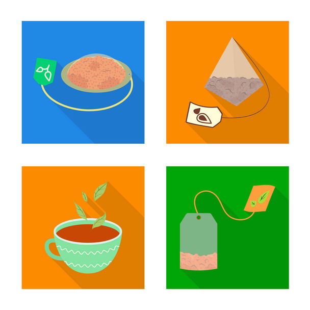 Vector illustration of product and organic icon. Set of product and floral stock vector illustration. - Вектор,изображение
