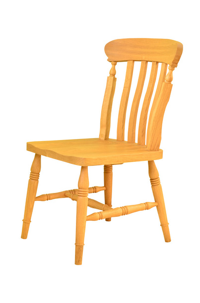 houten stoel geïsoleerd - Foto, afbeelding