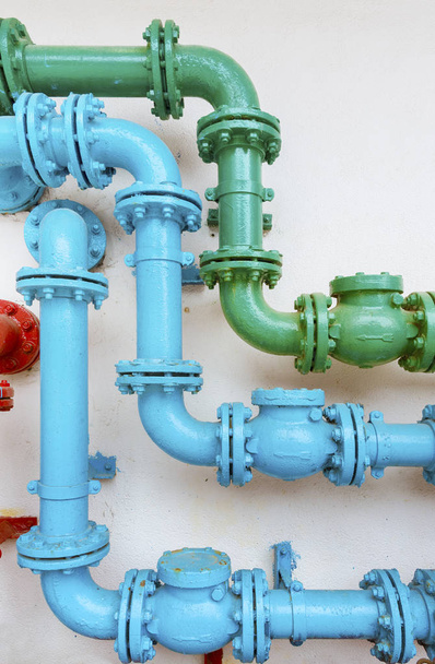 Colorful pipe for water piping system  - Photo, Image