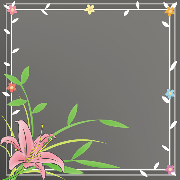 Sweet Lily Diary and notepad in black - Vector, afbeelding