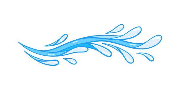 Векторная иллюстрация водяного брызга. милый дизайн воды
 - Вектор,изображение