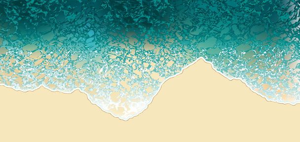 Vista aérea del mar, olas del océano vista superior naturaleza fondo vector ilustración
 - Vector, Imagen