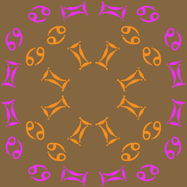 Seamless pattern of abstract simple zodiac ornament - Vettoriali, immagini