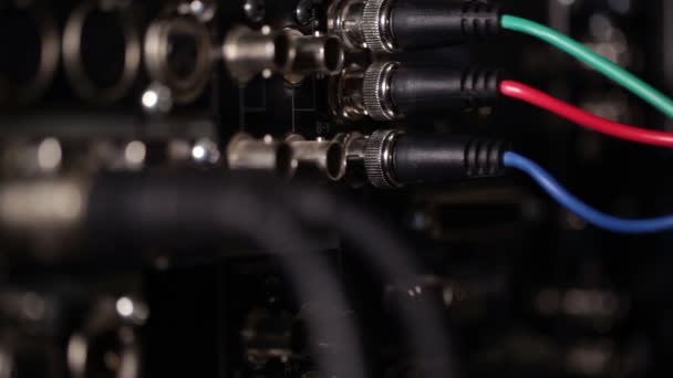 focus van RGB-video kabels trekken naar audio xlr kabels op de pro recorder. - Video