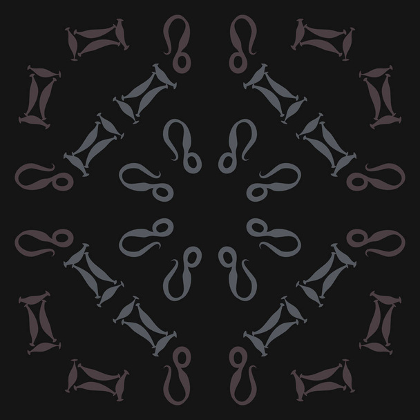 Seamless pattern with abstract zodiac signs ornament - Vektor, obrázek