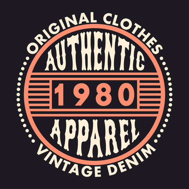 authentische Bekleidungstypografie. Grafiken für T-Shirt - Vektor, Bild