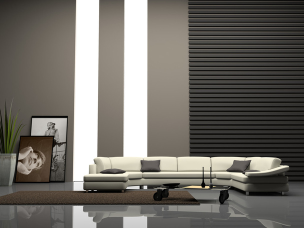 Home interior 3D rendering - Foto, Bild