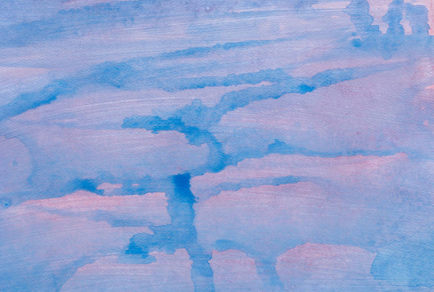 művészi vászonra festett kék háttérmintázat  - Fotó, kép