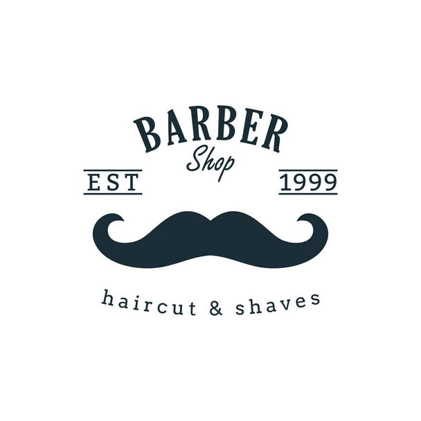 Barber shop Logo Design Template, Badges and Emblem - Vektör, Görsel