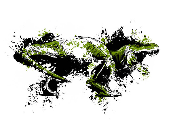 Illustration von Dinosaurus tyrannosaurus rex Vektorkunst - Vektor, Bild