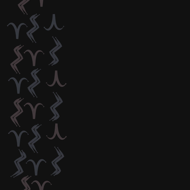 Векторна ілюстрація знаків мінімальної кривої, копіювання простору фону, зодіак Овен
 - Вектор, зображення