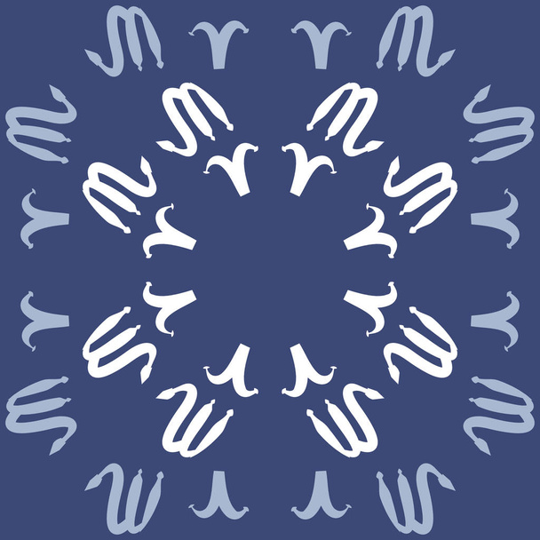 Seamless pattern of abstract simple zodiac ornament - Vektor, obrázek