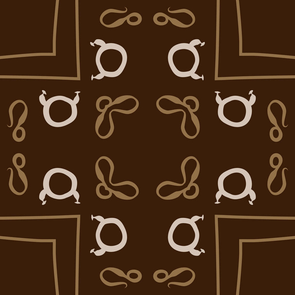 Naadloze abstracte patroon met Horoscoop sterrenbeelden, vector illustratie van Taurus en Leo tekenen  - Vector, afbeelding
