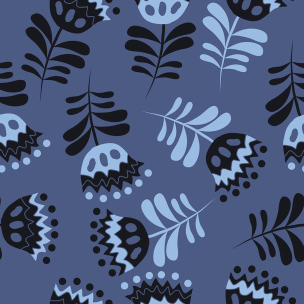 Seamless floral pattern, vector illustration - Вектор,изображение