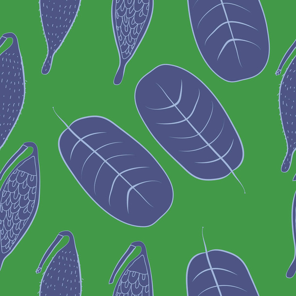 Seamless pattern of abstract simple leaves - Vektör, Görsel
