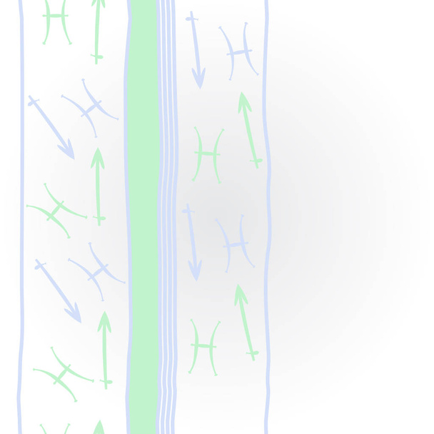 illustrazione vettoriale verde dei segni di frecce minime, copia lo sfondo dello spazio
 - Vettoriali, immagini