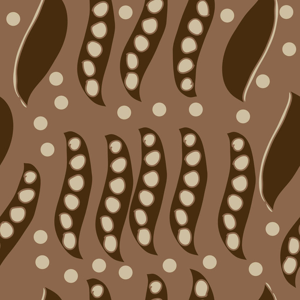 seamless pea beans pattern, simply vector illustration  - Vektor, obrázek
