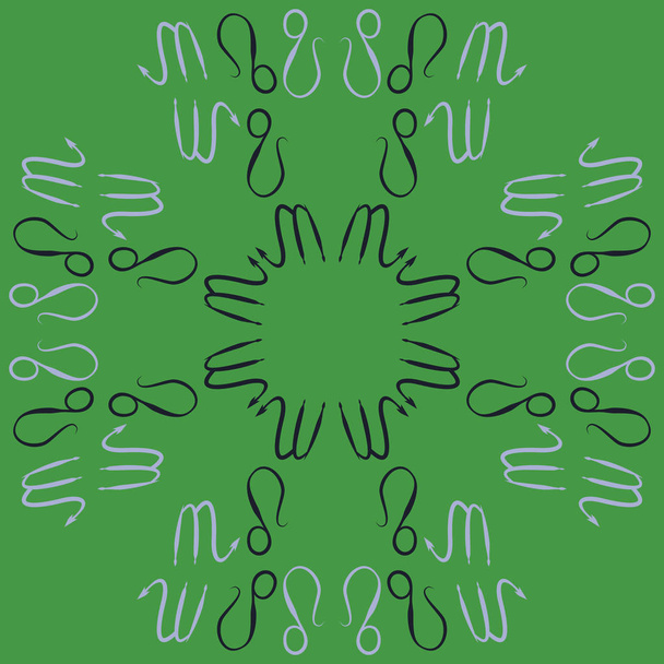 Seamless pattern of abstract simple zodiac ornament - Vektor, obrázek