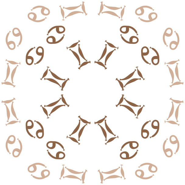 Seamless pattern of abstract simple zodiac ornament - Vektor, Bild