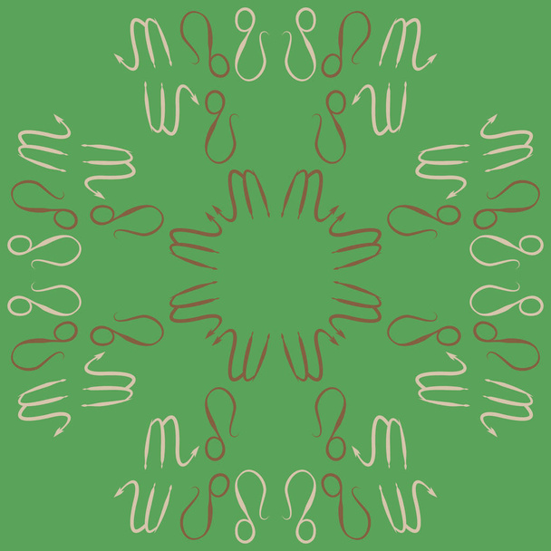 Seamless pattern of abstract simple zodiac ornament - Вектор,изображение