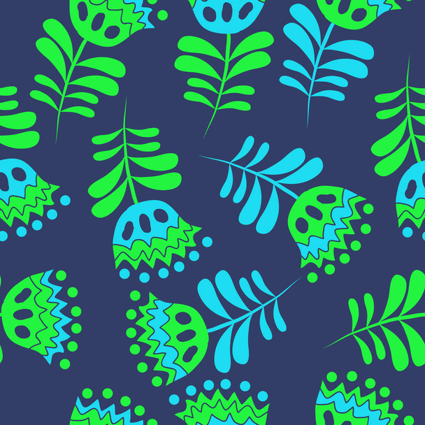 Seamless floral pattern, vector illustration - Διάνυσμα, εικόνα