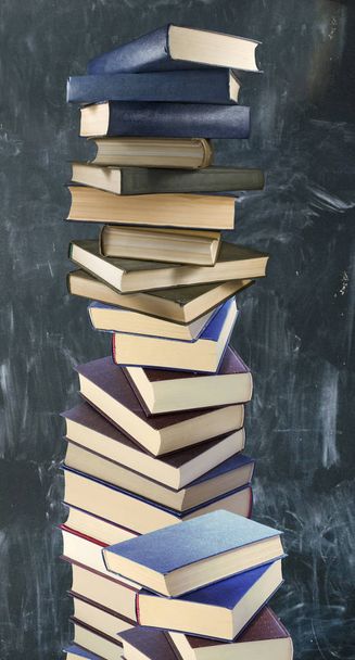 isolated image of many books on white background close-up - Photo, Image