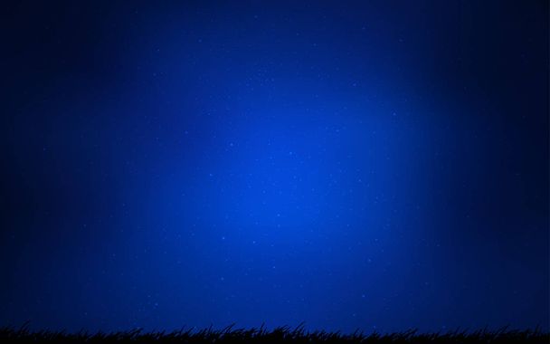銀河の星と暗い青色のベクトルの背景. - ベクター画像