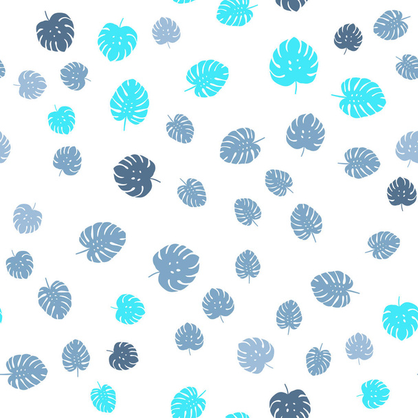 Light Pink, Blue vector seamless doodle template with leaves. - Vector, Image