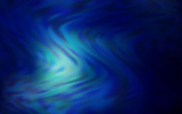 Donker blauwe vector lay-out met kosmische sterren. - Vector, afbeelding