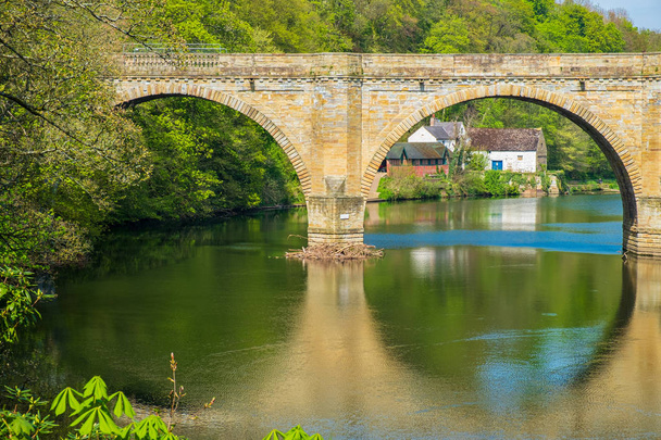 Prełuki most, jeden z trzech mostów kamiennych-Arch przejście rzeka  - Zdjęcie, obraz