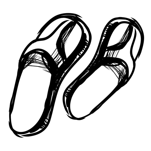 Thongs sketch vector illustration - Vector, Image