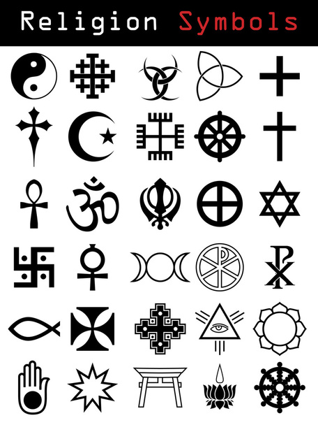 Religion symbols - Vector, Image