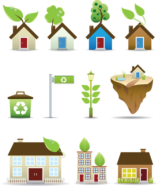 Icone vettoriali della Green House
 - Vettoriali, immagini