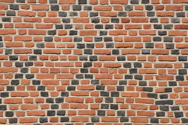 Red and black brick wall - Photo, Image