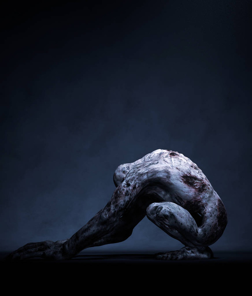 3d rendering of a Monster in the dark - Fotoğraf, Görsel