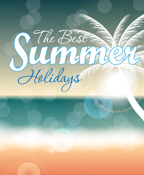 Summer holidays vector background. - Vector, Imagen