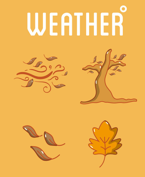 Conjunto de ícones meteorológicos - Vetor, Imagem