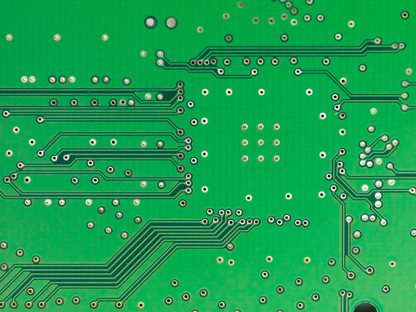Gros plan d'un microprocesseur vert
 - Photo, image